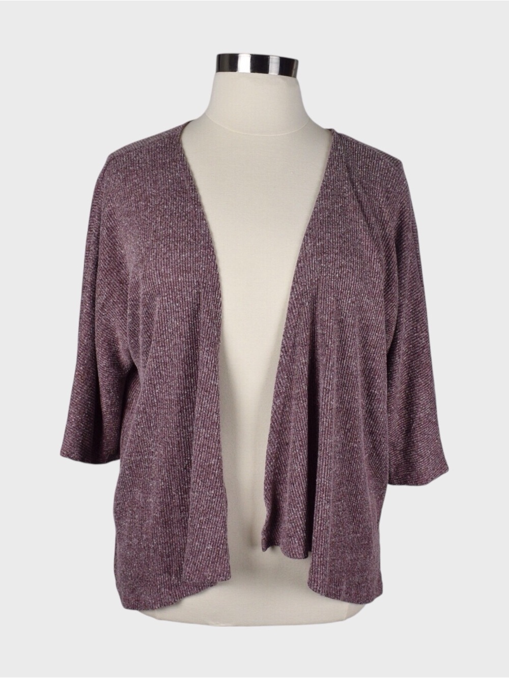 LuLaRoe Ribbed Open Front Marled Knit Cardigan